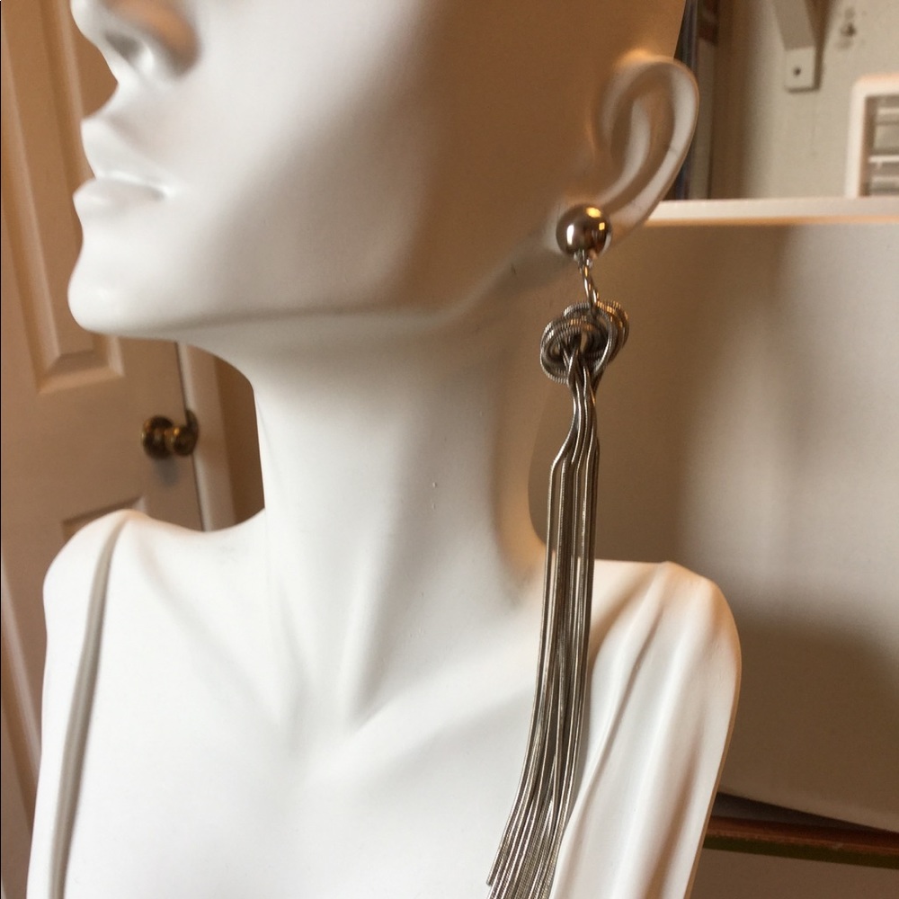 Knots Tassel Earrings Silver